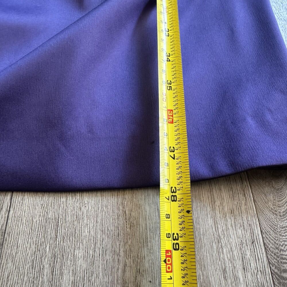 Eliza J Stretch Satin One Shoulder Cocktail Formal Dress Purple Sz 2 Embellish - Picture 16 of 16